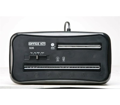 шредеры OFFICE KIT Уничтожитель бумаг S35, P-4, 4х40 мм, 9 лист. одновременно, 14л [ok0440s035]