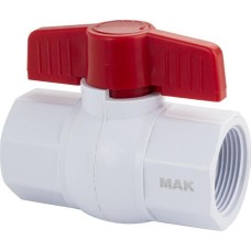 Кран шаровый МАК 476 Кран шаровой 1 1/4 м/м ручка-бабочка полипропиленовый из АБС - пластика