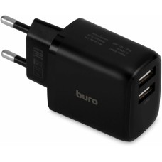 BURO Сетевое зар./устр. BUWH1 15.5W 3.1A 2xUSB универсальное черный (BUWH15S200BK)