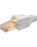 SUPRLAN Коннектор (10-0218-1) UTP кат.5E RJ45 с защитным колпачком серый