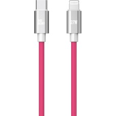 Кабель AKSBERRY (6900327590014) X165 Liquid silicone Type-C -Lightning, розовый