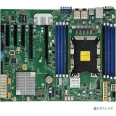 Supermicro MBD-X11SPI-TF-B Серверная материнская плата MBD X11SPI TF B Xeon Single Socket S3647, 8x 288 pin DDR4 DIMM slots, 2x 10GbE LAN ports, 10x SATA3 (6Gbps) via C622, Bulk