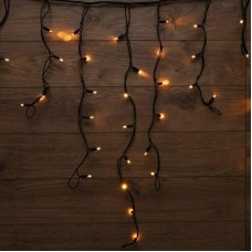 NEON-NIGHT Гирлянда светодиодная Бахрома (Айсикл) 3,2х0,9м 120 LED ТЕПЛЫЙ БЕЛЫЙ черный каучук 3,3мм IP67 эффект мерцания 230В нужен блок 315-000