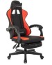 Кресло компьютерное игровое ZOMBIE Кресло игровое Weaver, ткань/экокожа, до 120кг, черно-красный