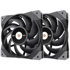THERMALTAKE Вентилятор Toughfan 12 2шт, 120мм, 4-pin, 2000об/мин, 19.2 - 22.3 дБ, черный, Ret [cl-f082-pl12bl-a]