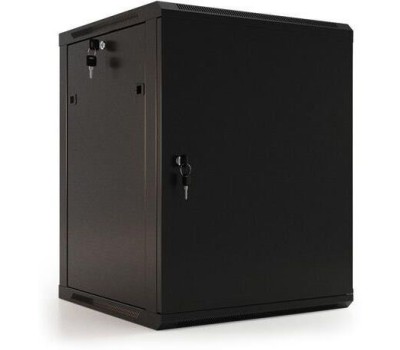 HYPERLINE Шкаф коммутационный TWB-2766-SR-RAL9004 настенный, стальной лист сплошной передняя дверь, 27U, 600x1304x600 мм