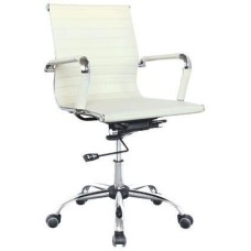 БЮРОКРАТ Кресло руководителя CH-883-LOW, экокожа, до 120кг, слоновая кость