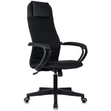 БЮРОКРАТ Кресло руководителя CH-NOVA TW, ткань, до 120кг, топ-ган, фиксированные подлокотники, черный