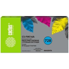 CACTUS Картридж струйный CS-F9K16A 728XXL пурпурный (300мл) для HP DesignJet T730, T830 с чипом