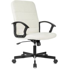 БЮРОКРАТ Кресло Triest Fabric молочный Velvet 20 крестов. металл черный