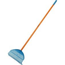 GRINDA PL-22 FIBER, 430 х 40 х 1460 мм, 22 зубца, ударопрочный пластик, фибергласовый черенок, грабли веерные пластиковые, PROLine (421818)