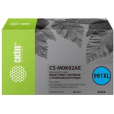 Картридж струйный CACTUS Картридж струйный CS-M0K02AE 991XL черный пигментный (465мл) для HP PageWide755dn;MFP774dn/779dn;Pro750dw/772dn с чипом