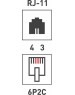 Розетка PROCONNECT (03-0001-4) Розетка телефонная внешняя, 1 порт RJ-11(6P-2C), категория 3 (50 шт. /уп. )