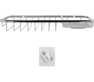 Аксессуары для ванной комнаты и туалета САНАКС 1221 Мыльница решетка большая двухсекционная нержавейка хромированная (2)