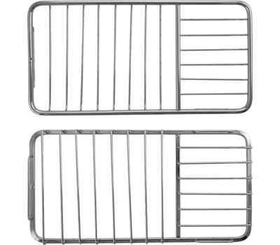 Аксессуары для ванной комнаты и туалета САНАКС 1221 Мыльница решетка большая двухсекционная нержавейка хромированная (2)