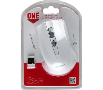 мышь проводная оптическая SMARTBUY (SBM-352-WK) белый