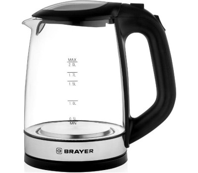 Чайник BRAYER BR1040BK стекло