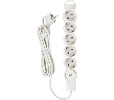 Сетевой фильтр DUWI 32572 7 С/Ф 5 гнезд- 3,0м - слоновая кость