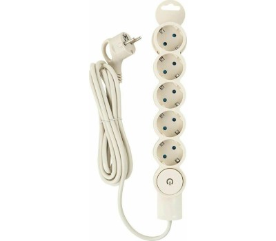 Сетевой фильтр DUWI 32572 7 С/Ф 5 гнезд- 3,0м - слоновая кость
