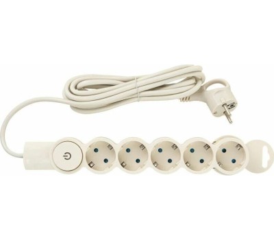 Сетевой фильтр DUWI 32572 7 С/Ф 5 гнезд- 3,0м - слоновая кость