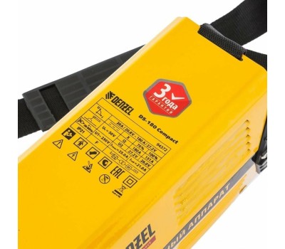 Сварочное оборудование DENZEL Аппарат инвертор. дуговой сварки DS-180 Compact, 180 А, ПВ 70%, диам.эл. 1,6-4 мм 94372