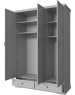 Модульная мебель АНРЭКС VALENCIA Шкаф 3DG2S Z. Цвет СЕРЫЙ (6 уп.)