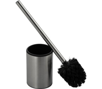 Аксессуары для ванной комнаты и туалета САНАКС 30700 Ерш для унитаза, напольный, круглый, без крышки, из нержавеющей стали, цвет САТИН