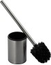 Аксессуары для ванной комнаты и туалета САНАКС 30700 Ерш для унитаза, напольный, круглый, без крышки, из нержавеющей стали, цвет САТИН