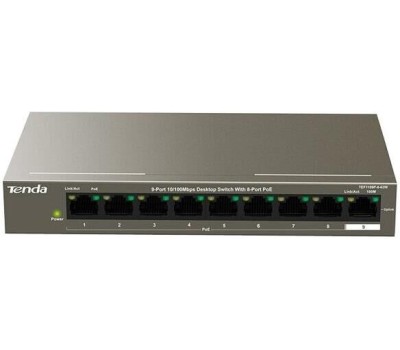 Коммутатор TENDA TEF1109P-8-63W серый
