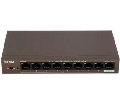 Коммутатор TENDA TEF1109P-8-63W серый