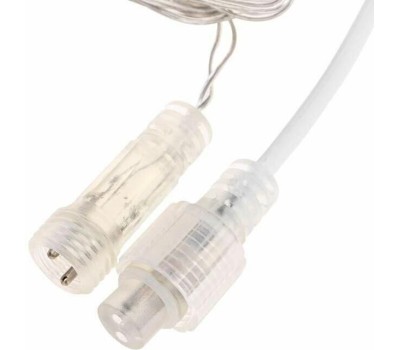 Гирлянда NEON-NIGHT (235-556) ДОЖДЬ (занавес) 2х3м, прозрачный ПВХ, IP44, мерцающий Flashing, 300LED Теплые Белые, 15 нитей, 20LED/нить