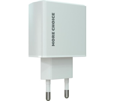 СЗУ MORE CHOICE (4620202551252) NC61a White - 1USB+1USB-C 3.0A PD 20W+QC3.0 быстрая зарядка для Type-C