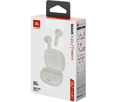 JBL Наушники Wave Flex, Bluetooth, вкладыши, белый [ wflexwht]