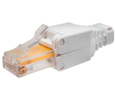 SUPRLAN Коннектор (10-0218-1) UTP кат.5E RJ45 с защитным колпачком серый