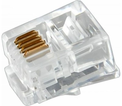 REXANT Разъем телефонный UTP, RJ-14 (6P4C), CAT 3