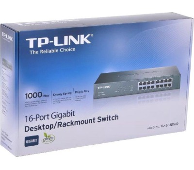 Коммутатор TP-LINK Коммутатор TL-SG1016D, неуправляемый