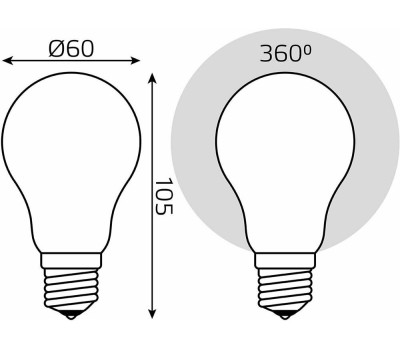 GAUSS Упаковка ламп LED E27, шар, 10Вт, 10 шт. [102202210]