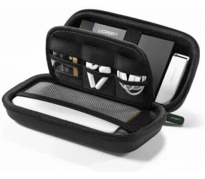 UGREEN Органайзер LP128 (40707) Hard Disk & Accessory Multi-functional Storage Bag для кабелей, наушников и жестких дисков. Размер: маленький. Цвет: черный