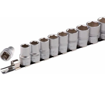 Набор головок STELS Набор торцевых головок, 1/2, шестигранные, CrV, 10 шт, 10-22 мм 13600