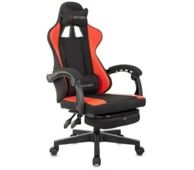 Кресло компьютерное игровое ZOMBIE Кресло игровое Weaver, ткань/экокожа, до 120кг, черно-красный