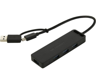 VENTION Хаб (разветвитель) черный [chtbb]