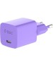 TTEC Сетевое зарядное устройство SmartCharger GAN 45W AVS PD Travel Fast Charger с кабелем USB-C - USB-C 3A. Длина кабеля: 120см. Цвет: неоновый фиолетовый