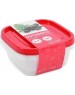 Посуда из пластика OURSSON CP1081S/RD наб. контейнеров квадрат. 2шт.х0,45л
