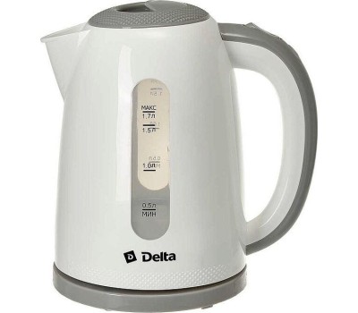 Чайник DELTA DL-1106 белый с серым