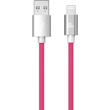 Кабель AKSBERRY (6900327600010) X165 Liquid silicone USB A -Lightning, розовый