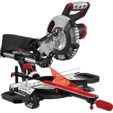 Пила торцовочная аккумуляторная P.I.T. Пила торцовочная аккум. бесщёточная PMS20H-210A SOLO (20В, Ø210мм, накл45°, протяжка, лазер)
