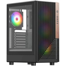 Корпус для ПК ACD Citadel 101 ATX, Black, USB3.0*1 + USB2.0*2 + HD AUDIO, 1*12cm H1 argb fan at rear, 3*12cm H1 argb fas at front, TG