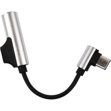 NONAME Переходник аудио Barn&Hollis, USB Type-C (m) - Jack 3.5 (m), 0.1м, серый [ут000024935]