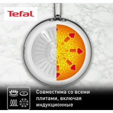 TEFAL Сковорода Intuition B8170644, 28см, антипригарное покрытие, стальная [2100125771]