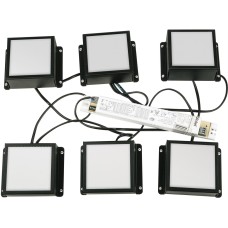 светильник UNIEL ULP-0808 42W/4000К IP40 GRILYATO OPAL BLACK KIT06